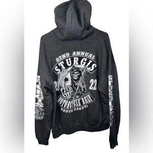Sturgis 82nd Annual Motorcycle Rally Hoodie - Dark Gray with White Graphic
